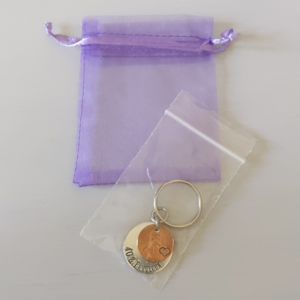 40 and fabulous keychain